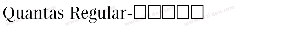Quantas Regular字体转换